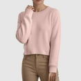 thumbnail image 2 of mgoYE Sweaters for Women Long Sleeve Lightweight Crewneck Soft Basic Knit Loose Fit Pullover Top Fall Trendy Outfits(Light Pink,XL), 2 of 4
