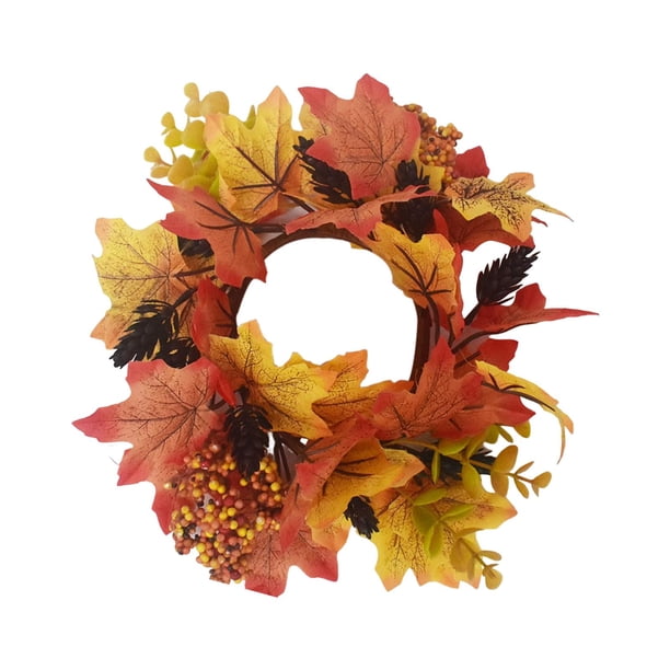 Guirnalda de otoño con hojas naturales para decoración de fiestas Estilo A