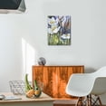 thumbnail image 4 of Floral Flourish Abstract Blue Flickering Flower Canvas Wall Art - Modern Paintings for a Graceful Touch to Bedroom, Office, and Home Decorations, 12x16 inches, 4 of 7