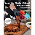 thumbnail image 3 of SliceMaster Cordless Electric Knife, 45W High-Torque Motor, 9.3" & 10.9" 420 Stainless Steel Blades, Waterproof Rechargeable Electric Carving Knife, Type-C Charge, Safety Lock, Black, 3 of 10