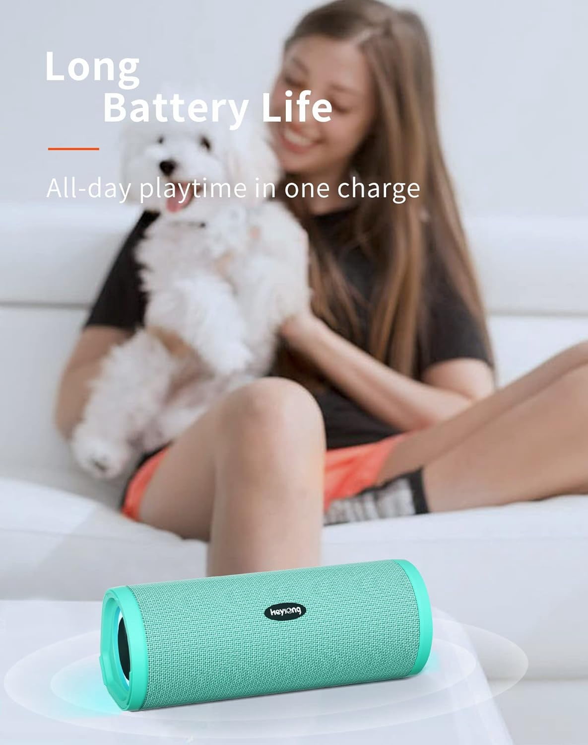 HEYSONG Portable Bluetooth Speaker, Green