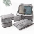 thumbnail image 1 of 7 Pcs Travel Storage Bags Multi-functional Clothing Sorting Packages, Travel Packing Compression Pouche, Luggage Organizer Pouch (grey), 1 of 4
