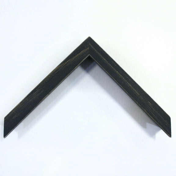 3/4" Country Rustic Readymade Wood Picture Frame (Black)