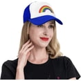 thumbnail image 7 of Pride Rainbow Trucker Hat for Men Women, Lesbian Gay Bisexual Transgender LGBT Baseball Cap Mesh Caps, 7 of 7