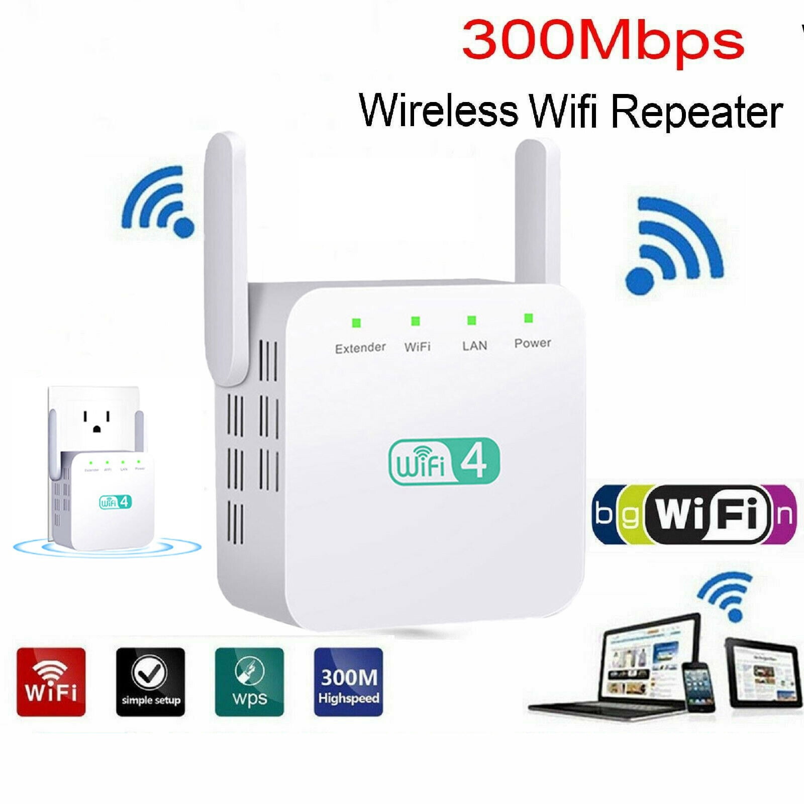 2.4Ghz Dual Band WiFi Extender Zen Booster 300Mbps Range