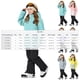 thumbnail image 3 of Conjunto de dos piezas de poliéster para niñas, con capucha y manga larga, para invierno, grueso, impermeable, resistente al viento y cálido, con capucha y pantalones de manga larga., 3 of 8