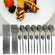 thumbnail image 3 of de cubiertos de cocina Cuchillos Tenedor de té Viajes Comer Cubiertos Vajilla Negro, 3 of 9