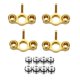 thumbnail image 1 of Repuestos para coche modelo RC, soportes de eje de dirección con tuercas para tornillos a escala 1/10 dorado, 1 of 8