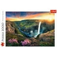 thumbnail image 2 of Trefl Red 2000 Piece Puzzle - Háifoss Waterfall, Iceland, 2 of 8