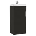 thumbnail image 4 of Durable Material & Safe Edges - A Practical Black Bathroom Vanity with Interior Shelf, 4 of 4