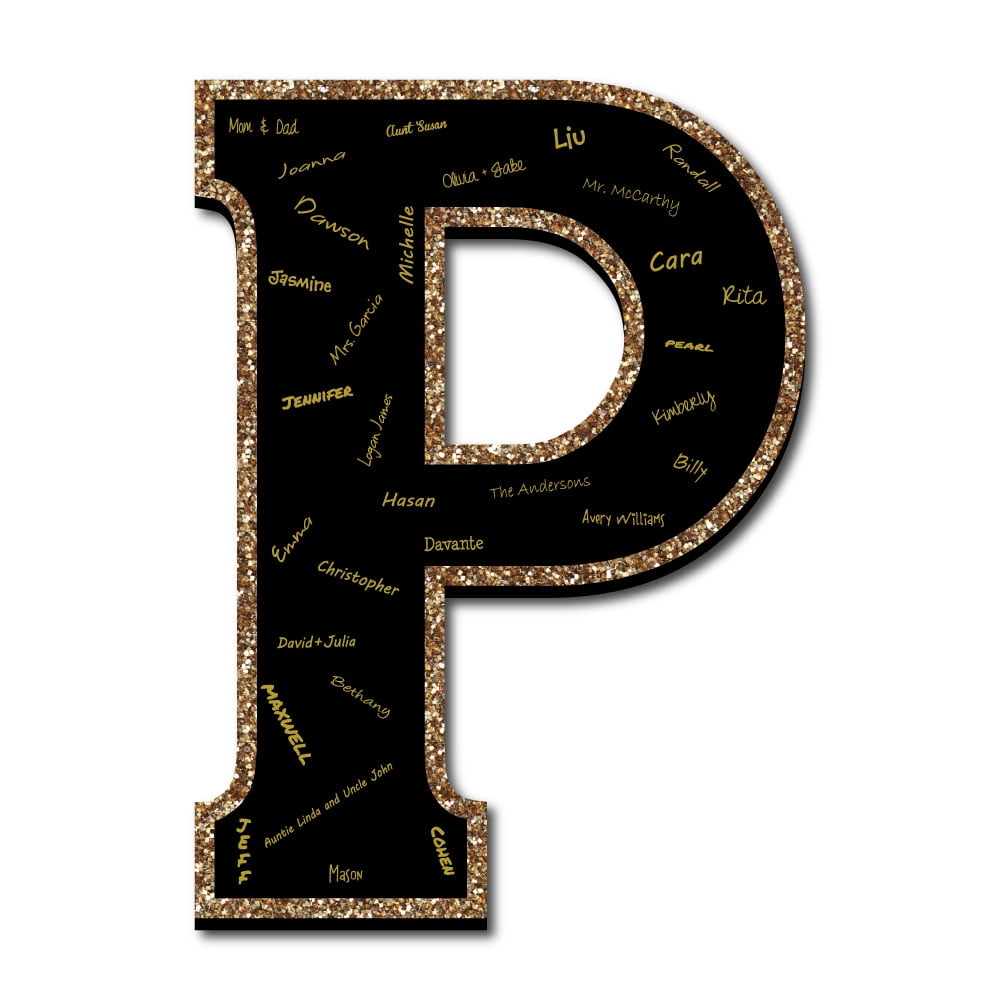 big dot of happiness signature letter p guest book sign