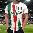 thumbnail image 4 of 2026 new Mexico Soccer Jersey Men Shirts Short Sleeve Casual Crewneck Pullover Summer Tops Soccer Shirt for Men Indoor Outdoor Activities Daily Wear, 4 of 5