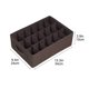 thumbnail image 2 of Organizador de caja de almacenamiento Divisor de cajón de tela plegable | Partición flexible de 18 compartimentos | Porta ropa interior para calcetines cosméticos de joyería | Diseño duradero que, 2 of 5