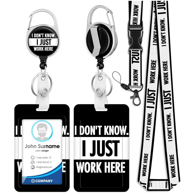 Cute Id Badge Holder Set With Retractable Badge Reel Lanyard Heavy Duty  Clip Perfect For Work Nurse Teacher Cruise Ship Cards More, Discounts For  Everyone