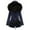 Blue, variant on ELFINDEA Womens Tops Mid-length Hooded Winter Warm Plus Fleece Coat Plus Cotton Padded Coat Pink XL