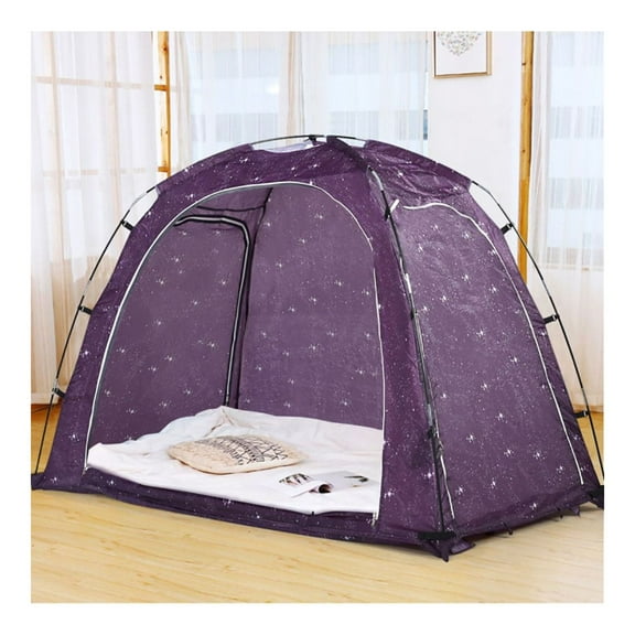 Bed Tent Indoor Privacy Tent with Carry Bag, Starlight Canopy for Teens & Adults, Reading Nook, Play Tent with Tablet Holder & Mesh Vents, Queen Size 75x39"