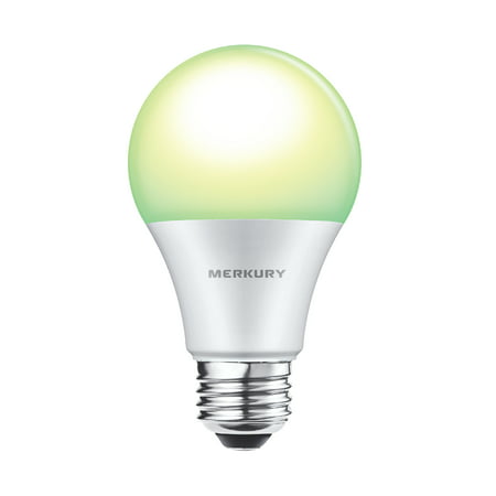 Merkury Innovations A21 Smart Light Bulb, 75W Color LED, (Best Smart Bulbs For Alexa)