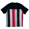 thumbnail image 2 of Ecko Unltd Men's T-Shirt Vertical Striped Print Puff Print Logo Short Sleeve Tee (Small, Black/Grey/Red), 2 of 4
