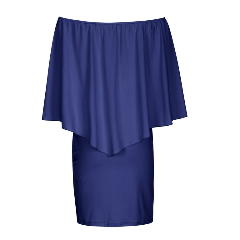 Casual Striped Flounce Off the Shoulder Pencil Skirt Dresses(4 Colors) Casual Striped Flounce Off the Shoulder Pencil Skirt Dresses(4 Colors)