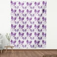 thumbnail image 3 of Ambesonne Butterfly Fabric by the Yard Upholstery, Modern Poly Effect, 3 Yards, Purple Pale Blue White, 3 of 4