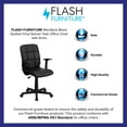 thumbnail image 4 of Flash Furniture Mid-Back Black Quilted Vinyl Swivel Task Office Chair with Arms, 4 of 13