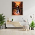 thumbnail image 1 of Cuadros Decorativos Kit de pintura de diamantes, reflejo de gato, imagen de pared de diamantes de imitación redonda completa Sywqhk Nuevos Originales, 1 of 1
