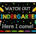 thumbnail image 3 of Colorful School Supplies Themed Backdrop Banner for Kindergarten Entrance Celebration Watch Out Kindergarten Here I Come Party Decorations Photography Props Classroom Background, 3 of 6