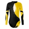 thumbnail image 6 of Aislor Girls One Piece Gymnastic Leotard Long Sleeve Sparkly Diamonds Ballet Athletic Dance Bodysuit Jumpsuit Dancewear, 6 of 7