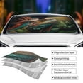 thumbnail image 3 of Yiaed Realistic Colorful Chameleon Print Car Windshield Sunshade Front Auto Car Front Window Sun Shade Foldable Sun Visor Shield Cover Auto Accessories for Sedan SUV Truck-Small, 3 of 5