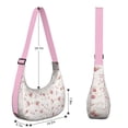thumbnail image 4 of Lightweight Hobo Bag featuring Tropical Flower and Leaves Design Adjustable Strap Smooth Zipper Nylon Material Suitable for Daily Use and Outdoor Activities, 4 of 5