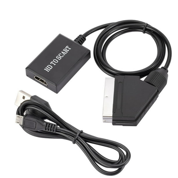 Adaptador de euroconector HDMI con cables HDMI y euroconector convertidor de HDMI a euroconector compatible con NTSC PAL para reproductor PS4 Sky HD Blu Ray HDTV STB ACTIVE Biensenido a ACTIVE Bodega