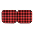 thumbnail image 7 of Naloa Buffalo Plaid Red Black 2 Piece Foldable Car Sun Shades, Car Windshield Sunshade, Front Window Sunshade for Car, Truck, SUV - Medium, 7 of 7