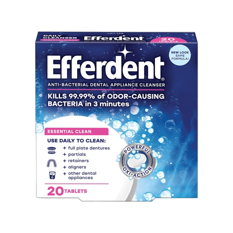 Efferdent Essential Clean Denture & Retainer Tablets, 20 Count photo 1