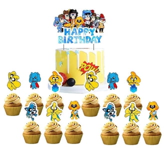 Ms Boop Boop Multicolored Cupcake Toppers - 12 Picks Per Order, 3.5 Inches Tall, Handmade Cardstock Decorations
