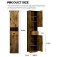 thumbnail image 6 of Oufan Tall Cabinet, Slim Storage Cabinet, Narrow Freestanding Floor Cabinet with 1 Drawer & 2 Barn Doors for Bathroom, Living Room, Entryway,Kitchen, 14" D x 11" W x 69" H, Natural, 6 of 7
