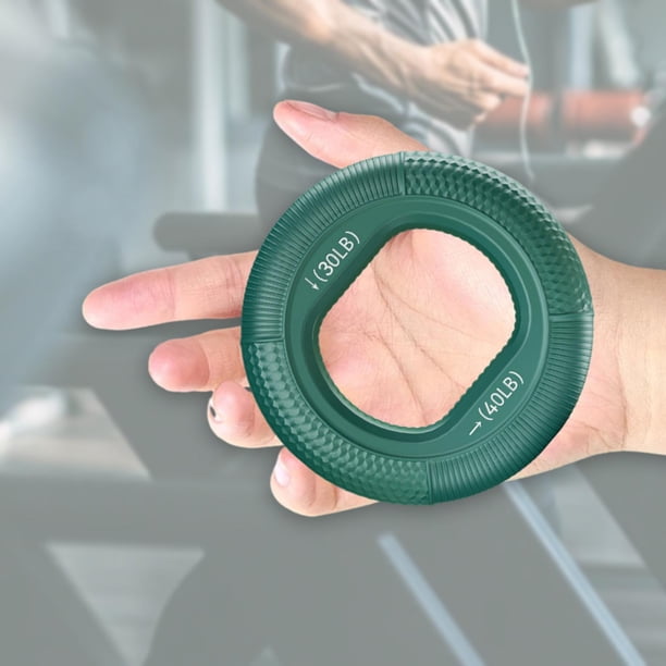 Anillo de agarre de doble fuerza de silicona shamjiam para ejercicio de mano ligero antideslizante Verde 30 a 40LB