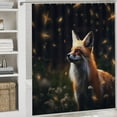 thumbnail image 4 of Nine Tailed Fox Chasing Butterfly 4PCS Shower Curtain Sets with Rugs with Non-Slip Bath Mat Toilet Rug，72" X 72", 4 of 7