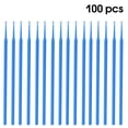 thumbnail image 2 of 100 uds, microcepillo desechable, aplicadores de bastoncillos de algodón, delineador de cejas, máscara de pestañas, extensión de pestañas, maquillaje, varillas de lápiz labial, maquillaje azul Inevent CE001469-03, 2 of 7