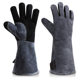 thumbnail image 1 of Guantes de protección laboral de alta temperatura para soldadura eléctrica/barbacoa/estufa, color gris extendido, 1 of 5