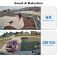 thumbnail image 2 of ONWOTE 4K 8MP PoE IP Security Camera, AI Human Vehicle Detection, 3840x2160P, 128° Field of View, Video Audio, Indoor Outdoor, Add-on Camera to PoE NVR System, 2 of 5
