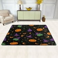 thumbnail image 5 of Non-Slip Area Rug 36"x24" Indoor Washable Floor Mats Carpet Printed for Living Room, Bedroom, Home Decor Purple and Orange Halloween Icons, 5 of 7