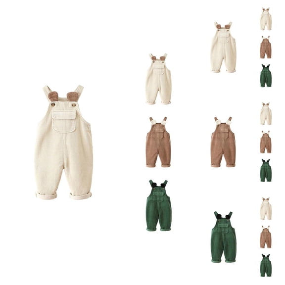 Boys Pants Boys Overalls Corduroy Dungarees for Toddlers and Kids with Adjustable Strap Design Childrens Casual Wear