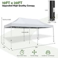 thumbnail image 3 of Spaco 10 x 20 Feet Outdoor Pop-Up Patio Folding Canopy Tent-White, Party Tent for Outside Party Waterproof Tent BBQ Shelter, 3 of 9