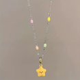 thumbnail image 5 of Cartoon Smiling Star Pendant Necklace, Fashion Sweet Cute Y2K Style Star Necklace, 5 of 5
