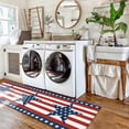 thumbnail image 5 of Stripes Stars Kitchen Rugs, Independence Day American Flag Kitchen Rug, 4th of July Decor Kitchen Mats for Floor, Kitchen Organization Non-Slip Kitchen Mat, Anti-Fatigue Mat Kitchen Decor Runner Rug, 5 of 6