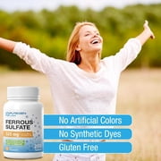 Puregen Labs Ferrous Sulfate Tablets 325 mg 200 Count