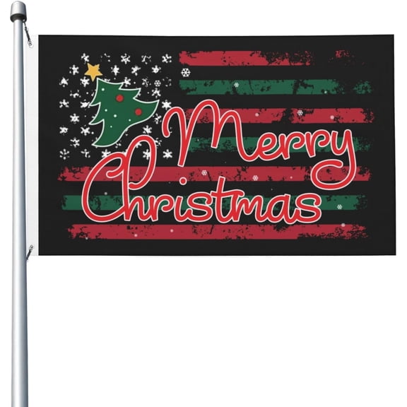 US American USA Christmas Flag 3x5 Double Sided Flag Fade Resistant Banner Polyester Flag with 2 Brass Grommets For Indoor Outdoor85