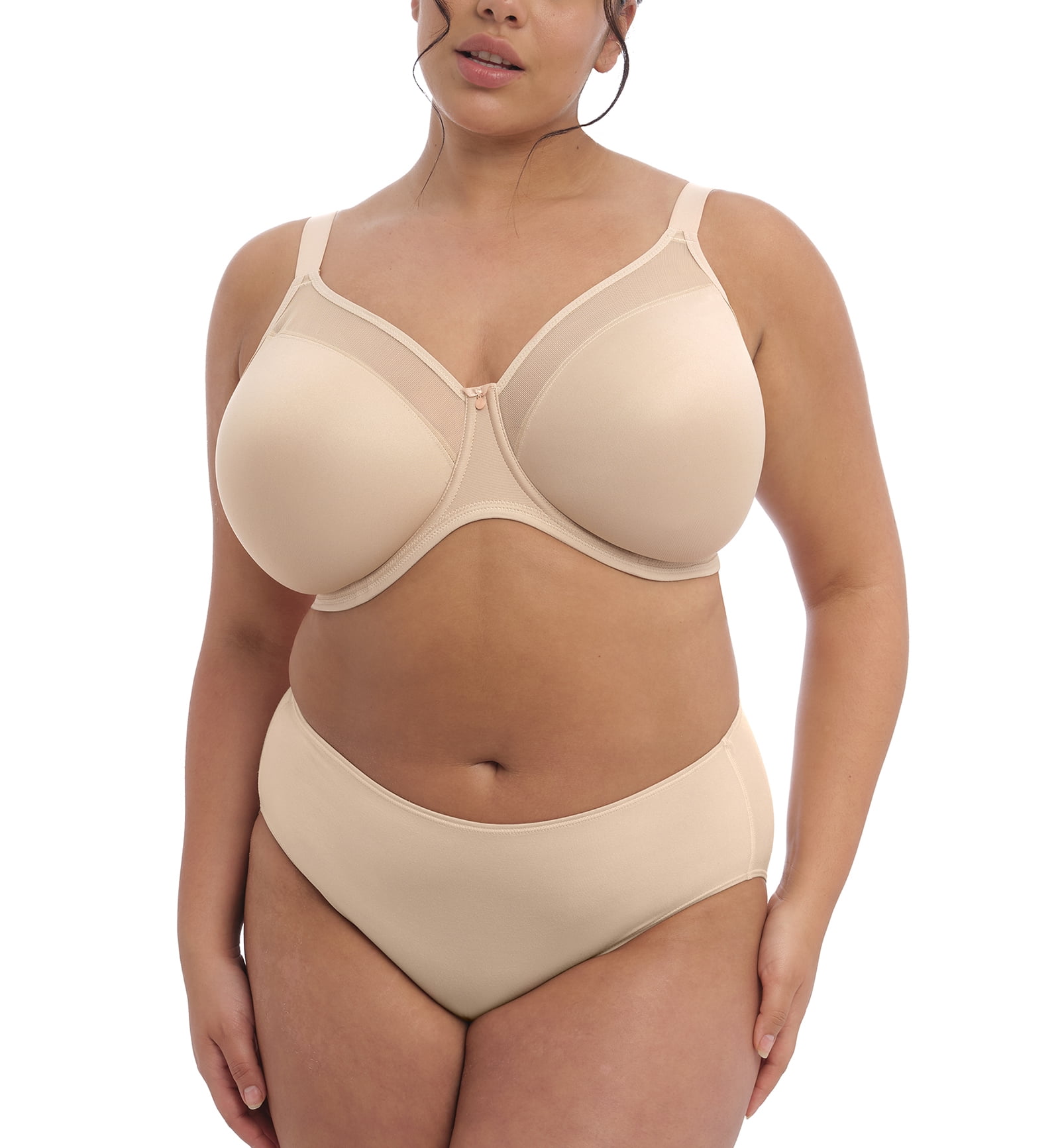Elomi Smooth Unlined Underwire Molded Bra (4301),32J,Sahara