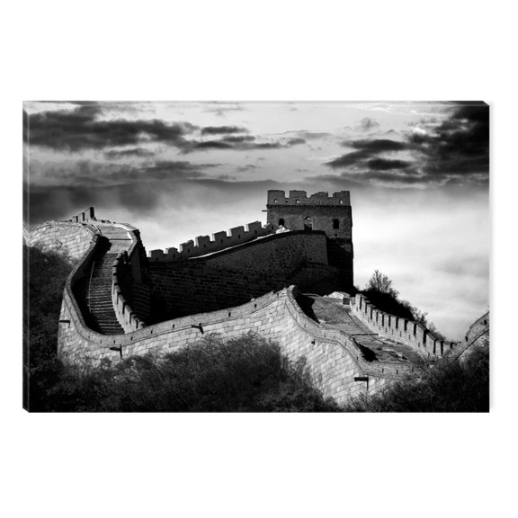 Startonight Canvas Wall Art Black and White Abstract Chinese Wall, Dual View Surprise Artwork Modern Framed Ready to Hang Wall Art 100% Original Art Painting 23.62 X 35.43 inch