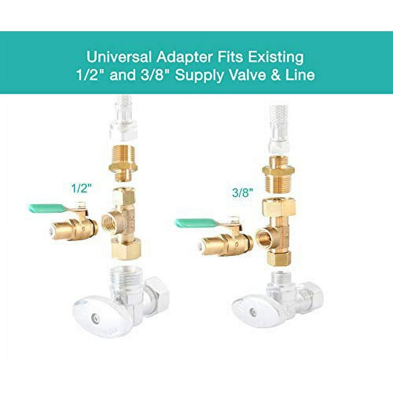 Metpure Ice Maker Fridge Installation Kit – 25' Feet Tubing for Appliance Water  Line with Stop Tee Connection and Valve for Quick Installation, 1/4  Fittings for Potable Drinking Water 